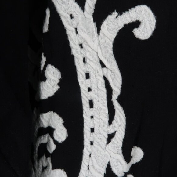 INC International Concepts Black White Long Sleeve Sweater Style Tunic 1X - Picture 4 of 10